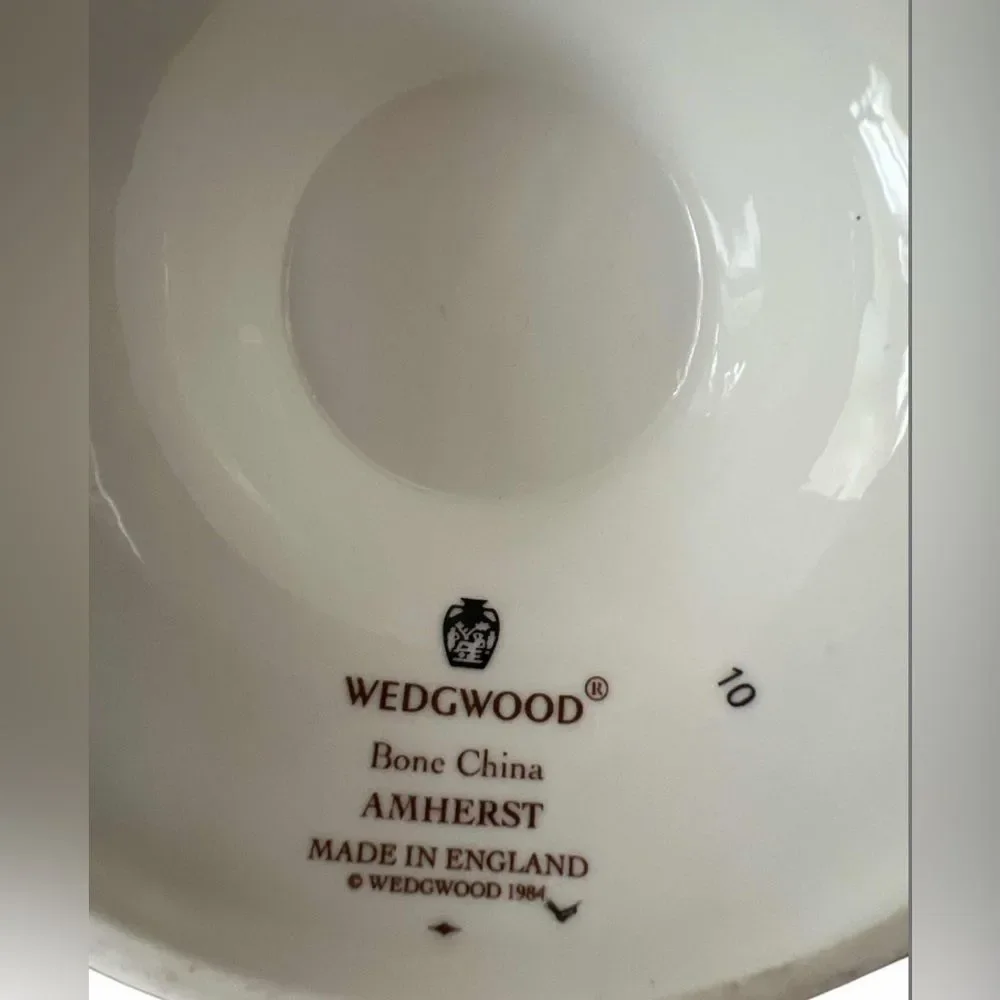Vintage Wedgwood Coffee Pot Amherst Pattern White with Platinum Trim